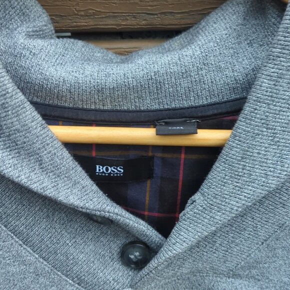 Men's Hugo Boss Gray Cowl Neck Sweater - M Like New - Picture 4 of 9